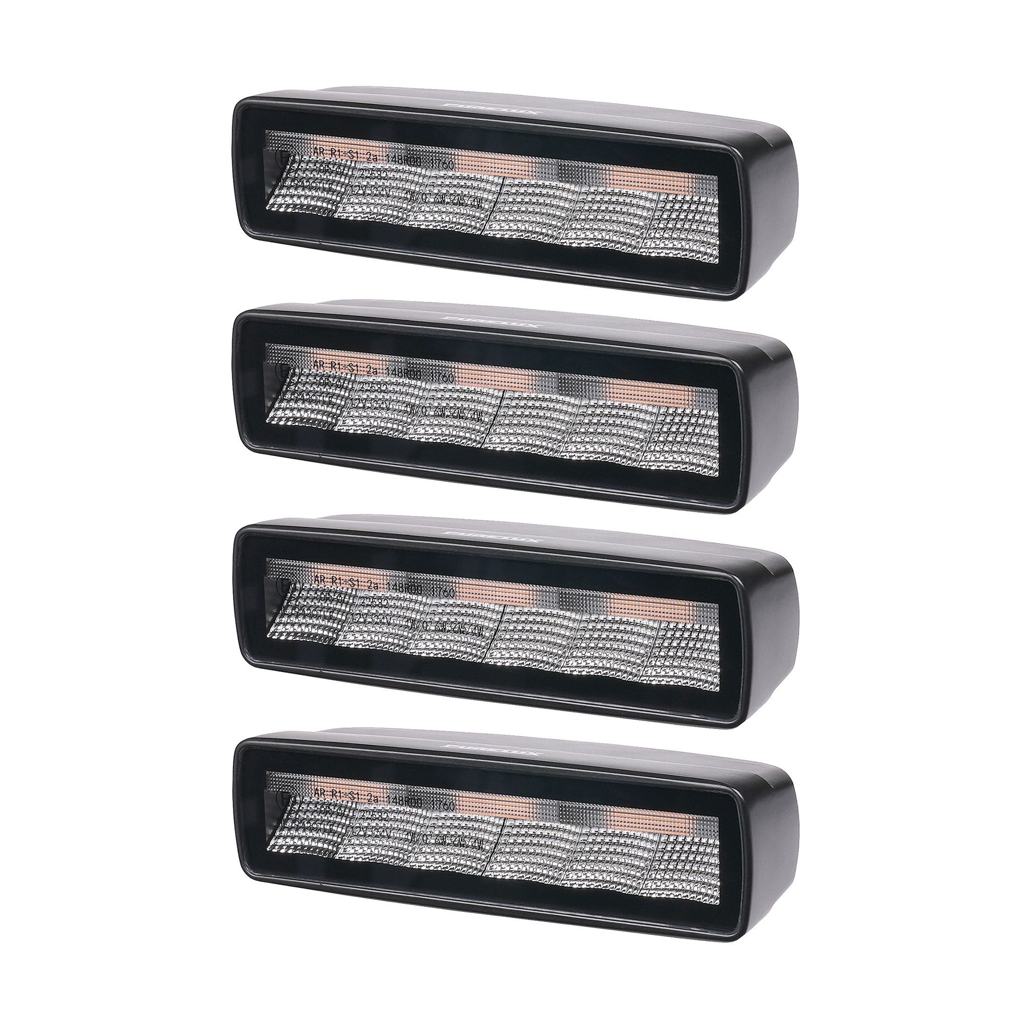 Työvalo Purelux Road Black MF160 - 16 cm / 12W / Leveä, 4 kpl