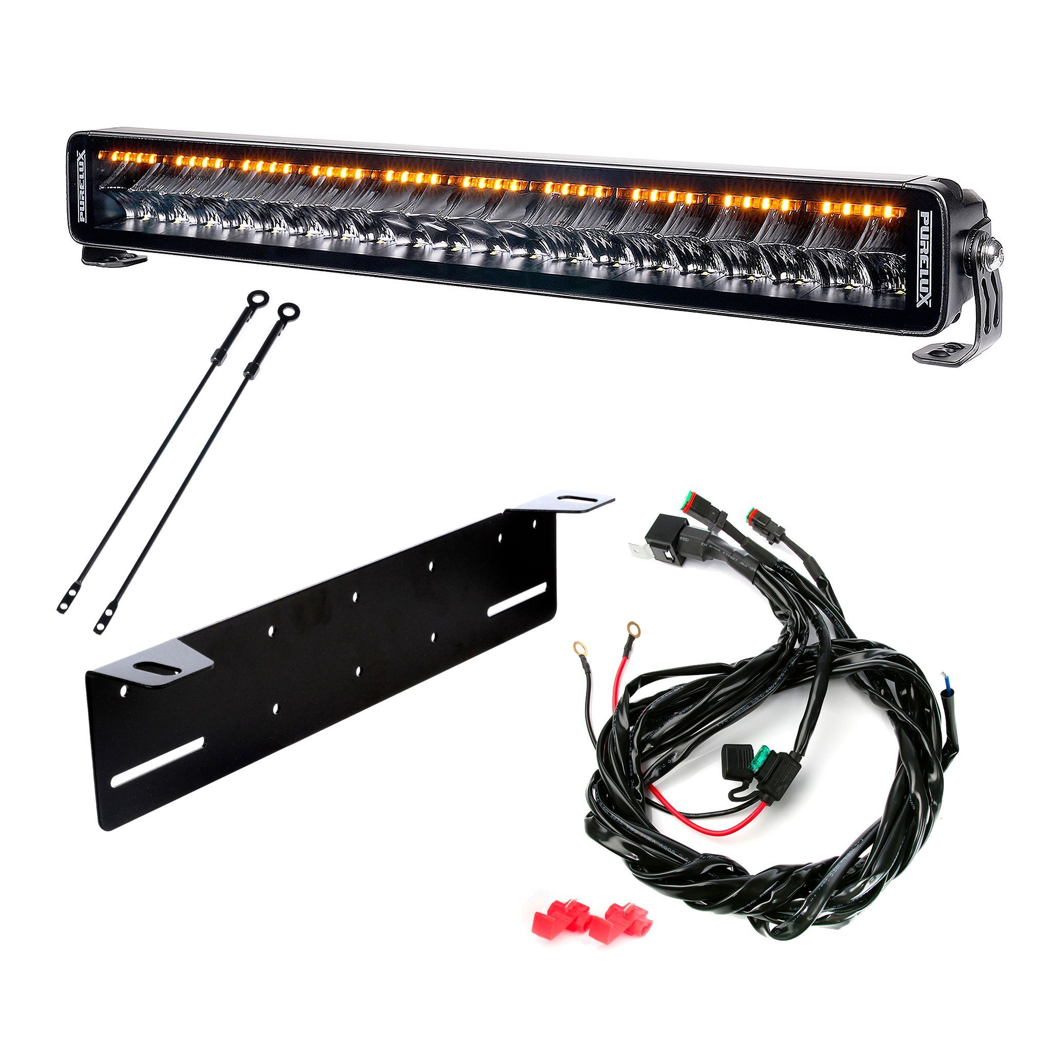 Lisävalo Purelux Flash S560 - Suora / 56 cm / 200W / Ref. 45, 1 kpl - Täydellinen setti kilpitelineellä