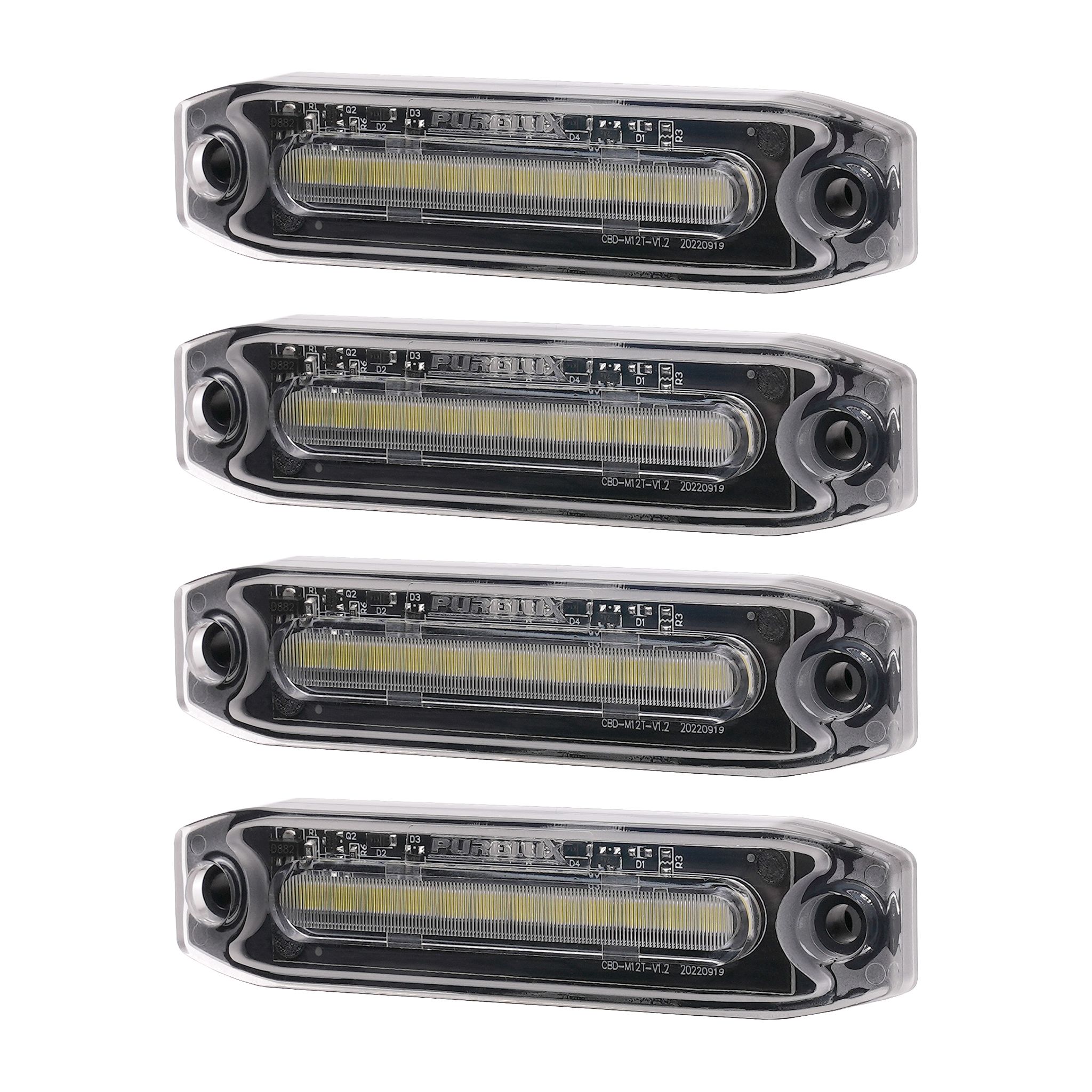 Huomiovalo /Äärivalo Purelux Spectre 12X - 12/24V / 6W / 102 mm, 4 kpl