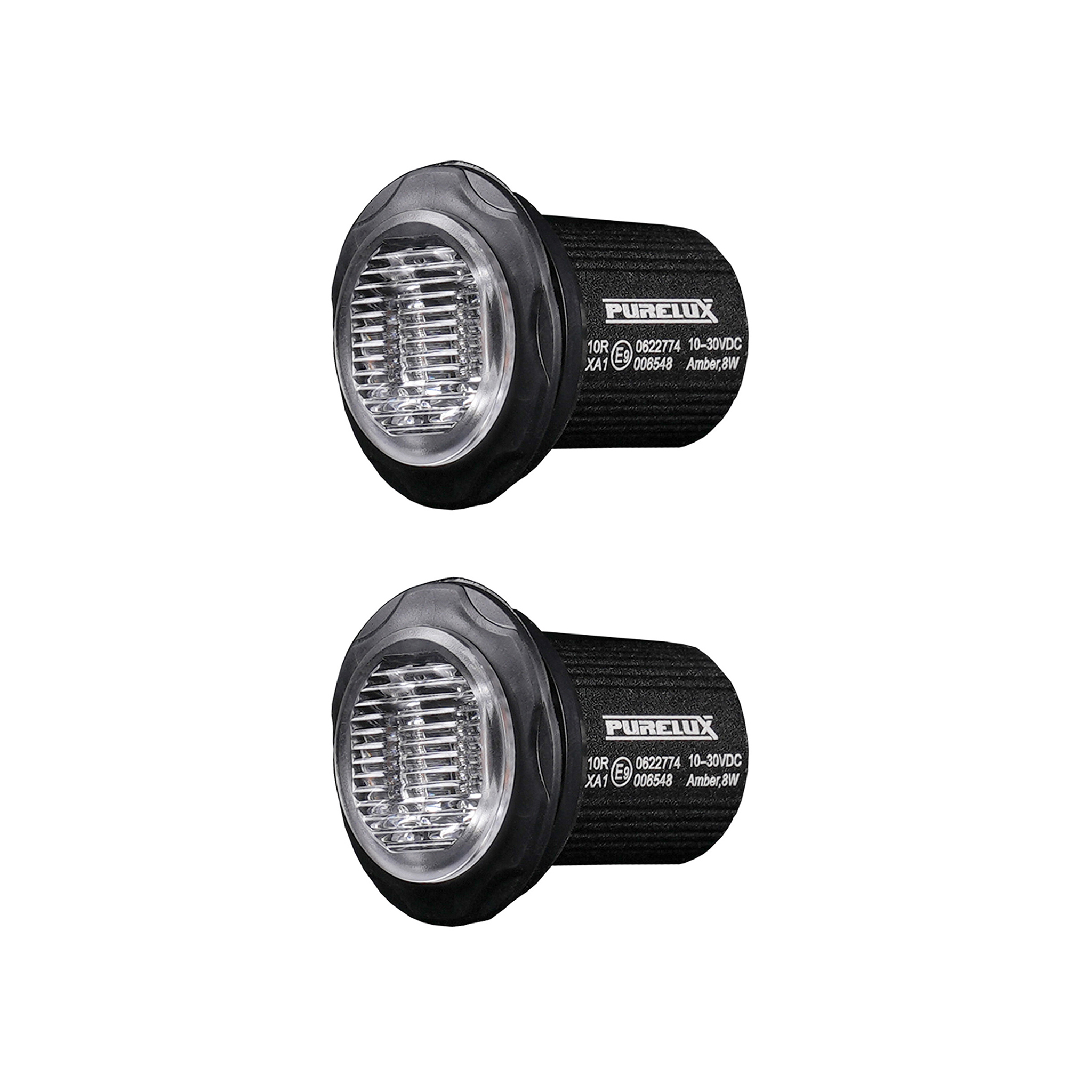 Varoitusvalo / Tasovilkku Purelux Strobe Pyöreä - 12/24V / 8W / 36 mm, 2 kpl