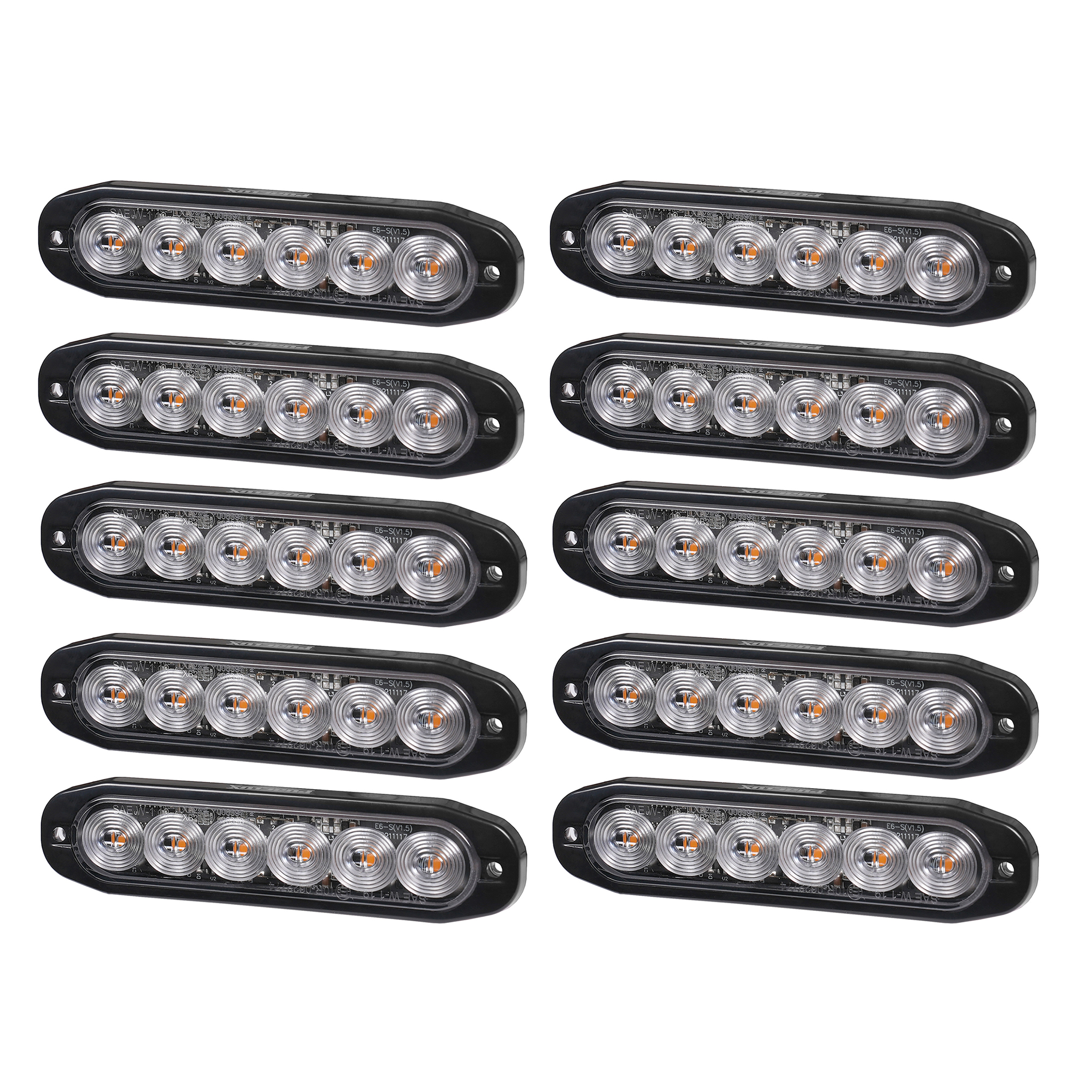 Varoitusvalo / Tasovilkku Purelux Strobe Ultra Slim - 12/24V / 12W / 118 mm, 10 kpl