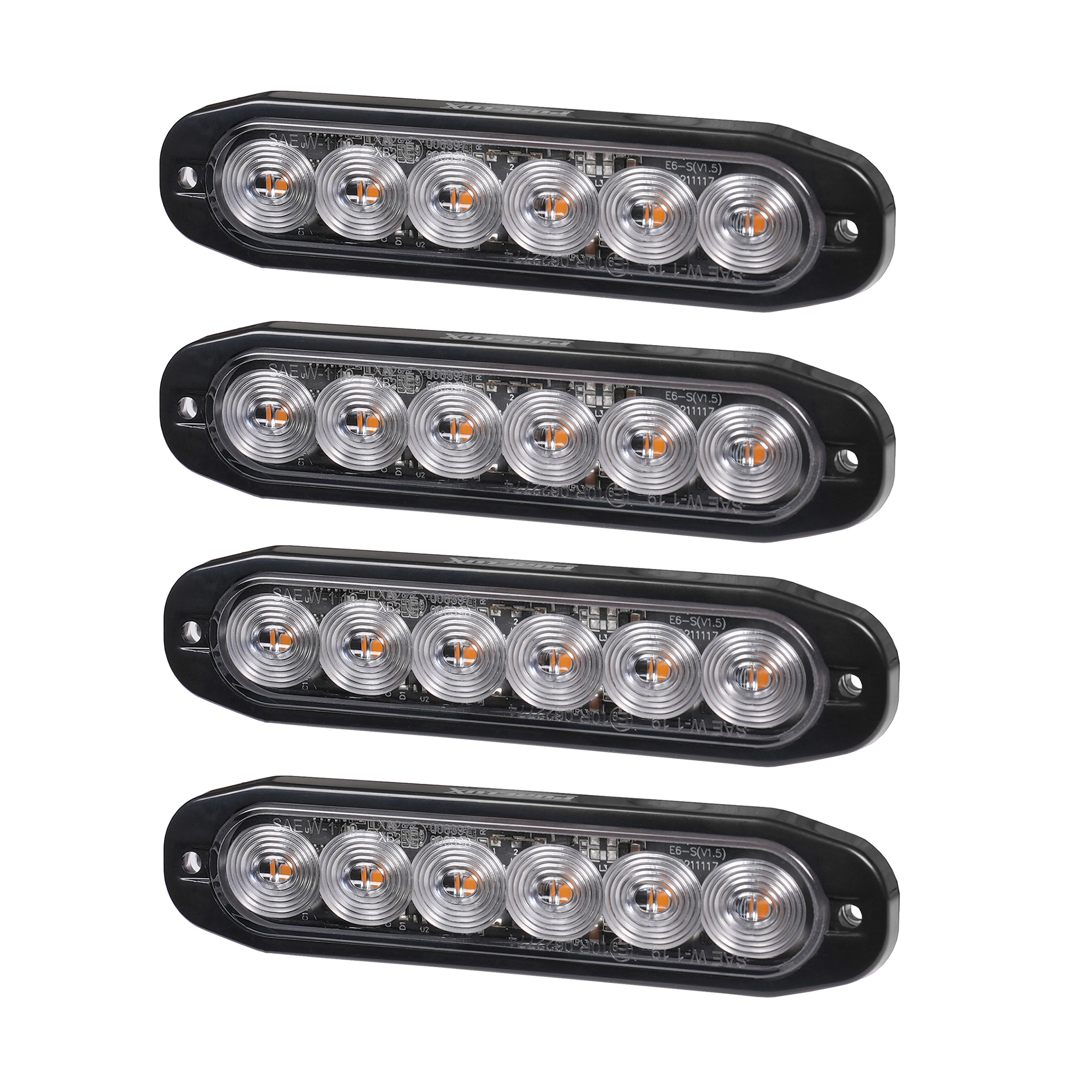 Varoitusvalo / Tasovilkku Purelux Strobe Ultra Slim - 12/24V / 12W / 118 mm, 4 kpl