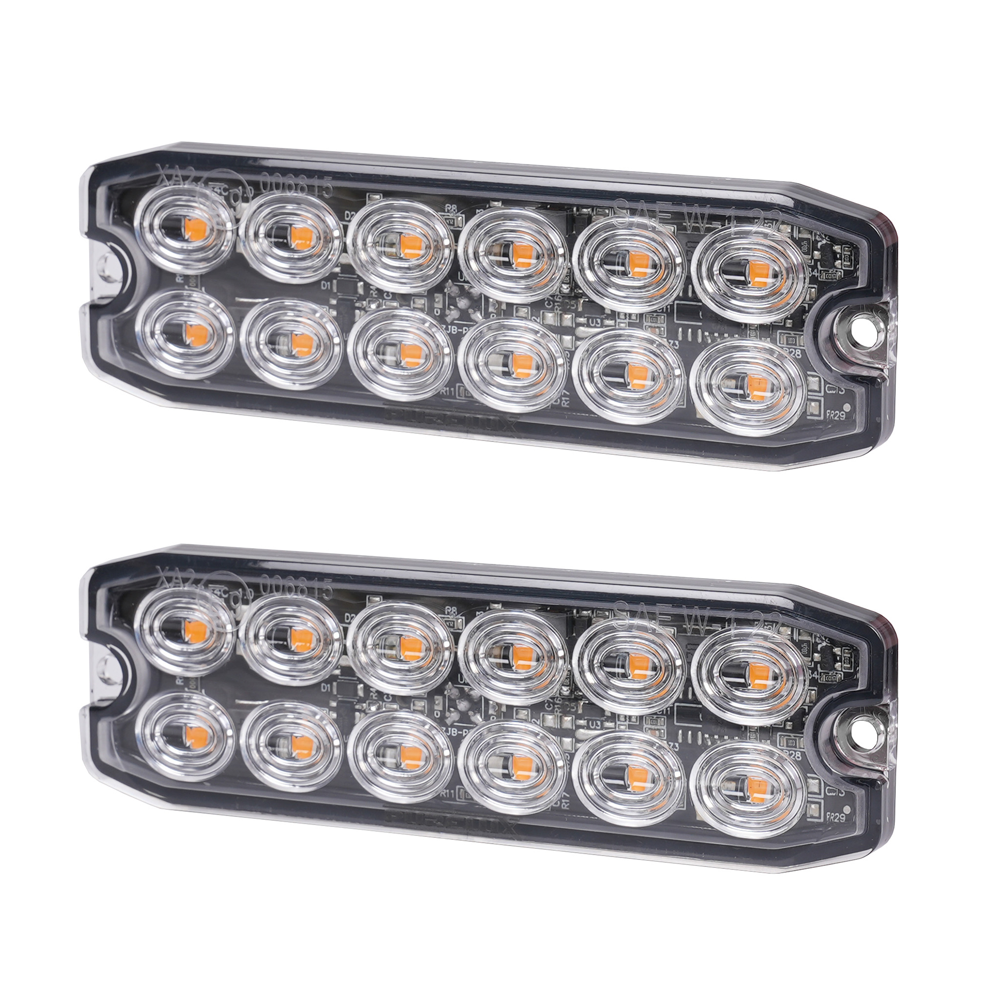 Varoitusvalo / Tasovilkku Purelux Strobe Ultra Slim - 12/24V / 15W / 111 mm, 2 kpl
