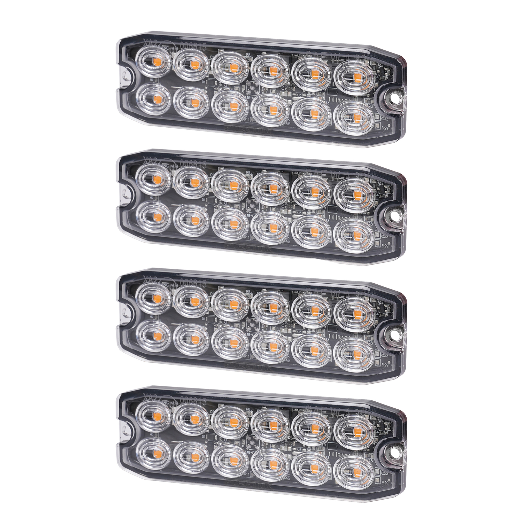 Varoitusvalo / Tasovilkku Purelux Strobe Ultra Slim - 12/24V / 15W / 111 mm, 4 kpl