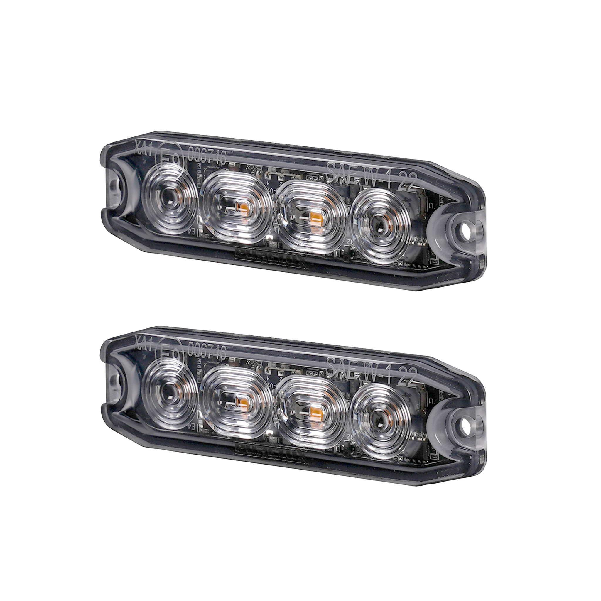 Varoitusvalo / Tasovilkku Purelux Strobe Ultra Slim - 12/24V / 8W / 96 mm, 2 kpl