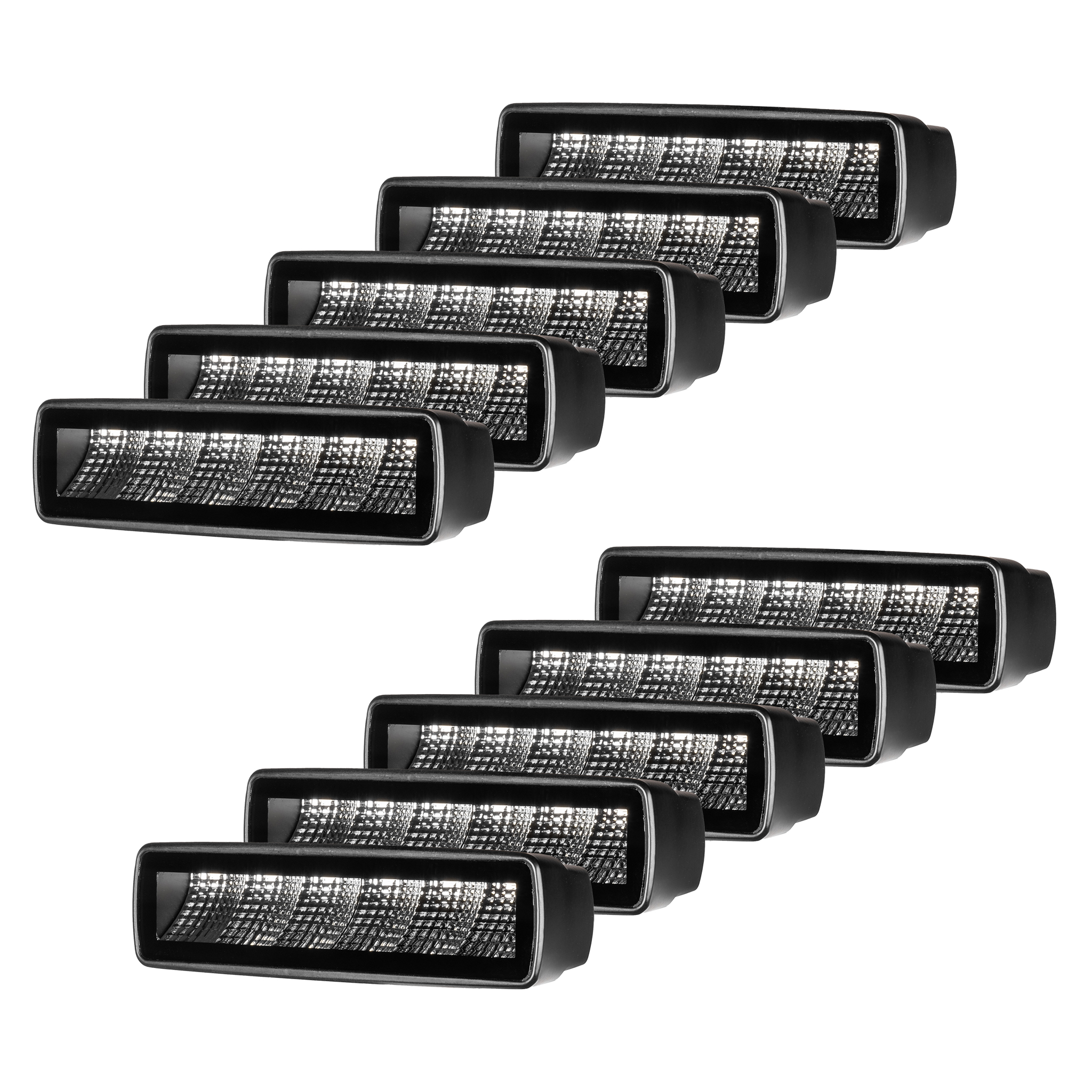Työvalo Purelux Terrain Black Slim Flood - 16 cm / 30W / Leveä, 10 kpl