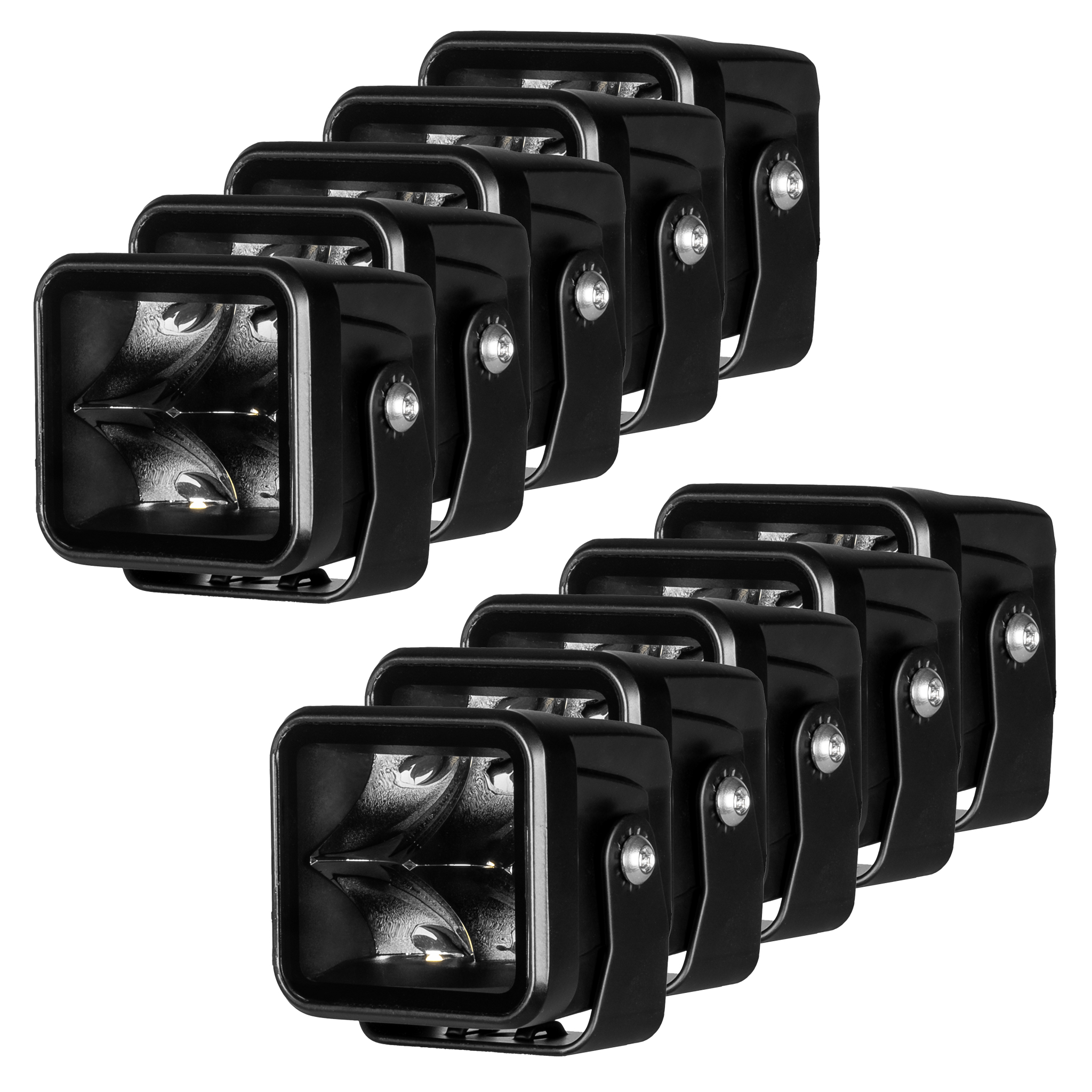 Työvalo Purelux Terrain Black Square Spot - 7 cm / 20W / Kapea, 10 kpl