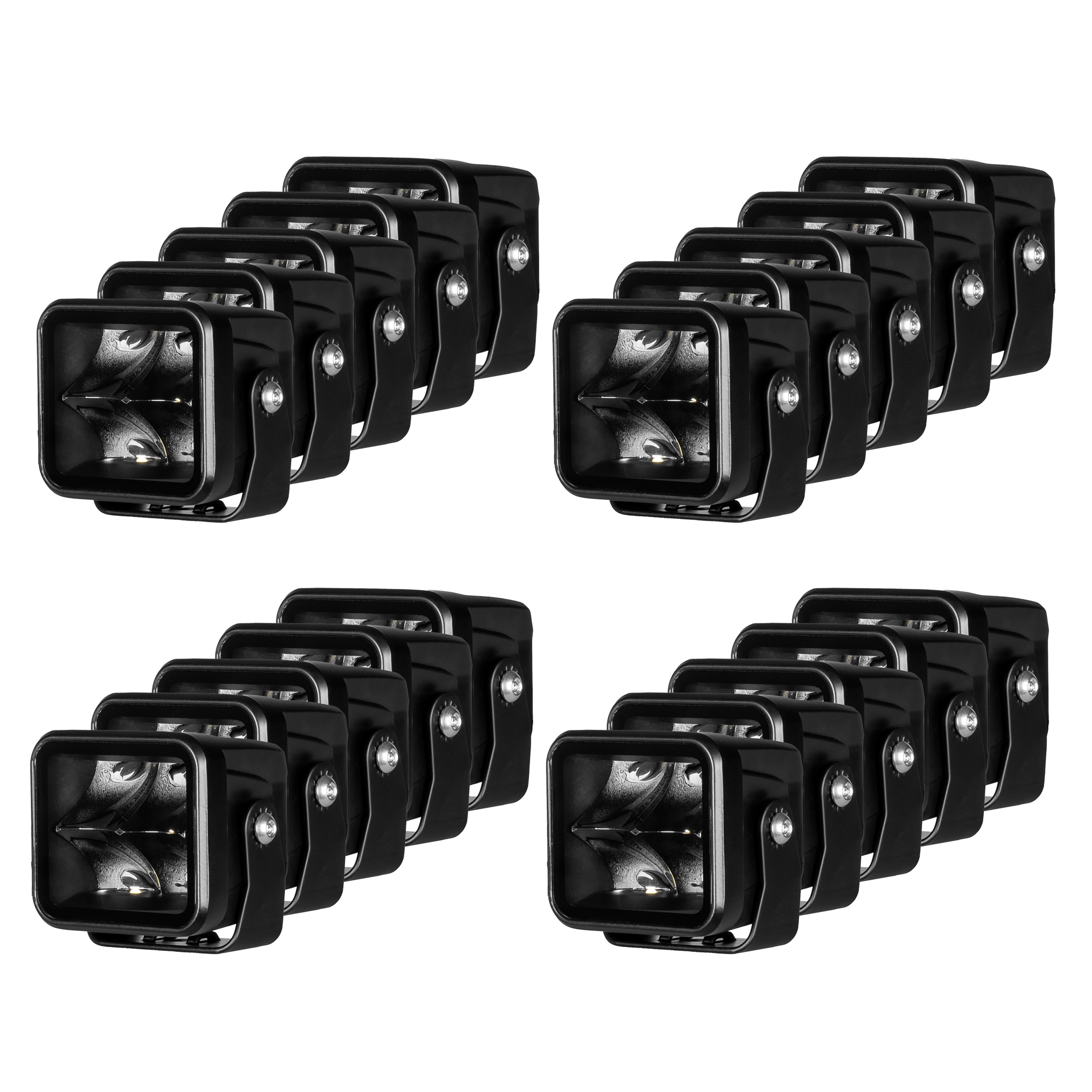Työvalo Purelux Terrain Black Square Spot - 7 cm / 20W / Kapea, 20 kpl