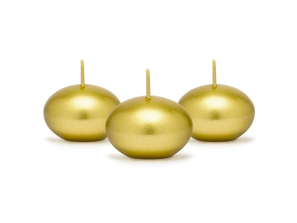 Kelluvat kynttilät, Kulta, 4cm, 50kpl