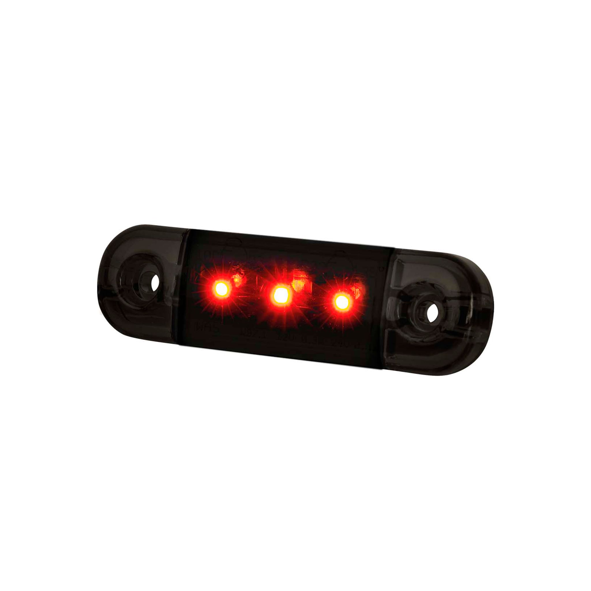 Huomiovalo /Äärivalo Strands Dark Knight Slim Position Light 3LED - 12/24V / 84 mm / Punainen