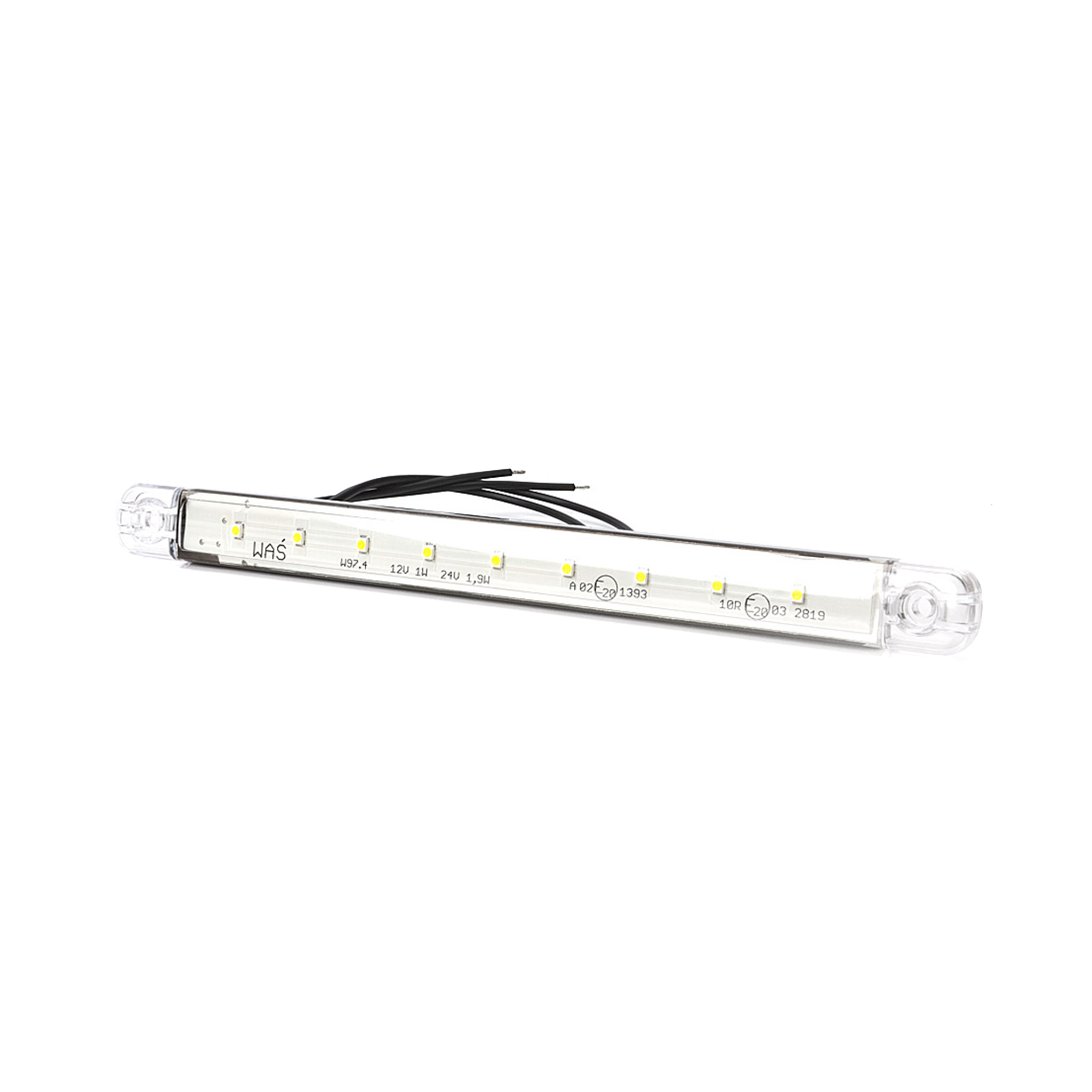 Huomiovalo /Äärivalo Strands Side Marker Slim 9 LED - 12/24V / 238 mm, Valkoinen