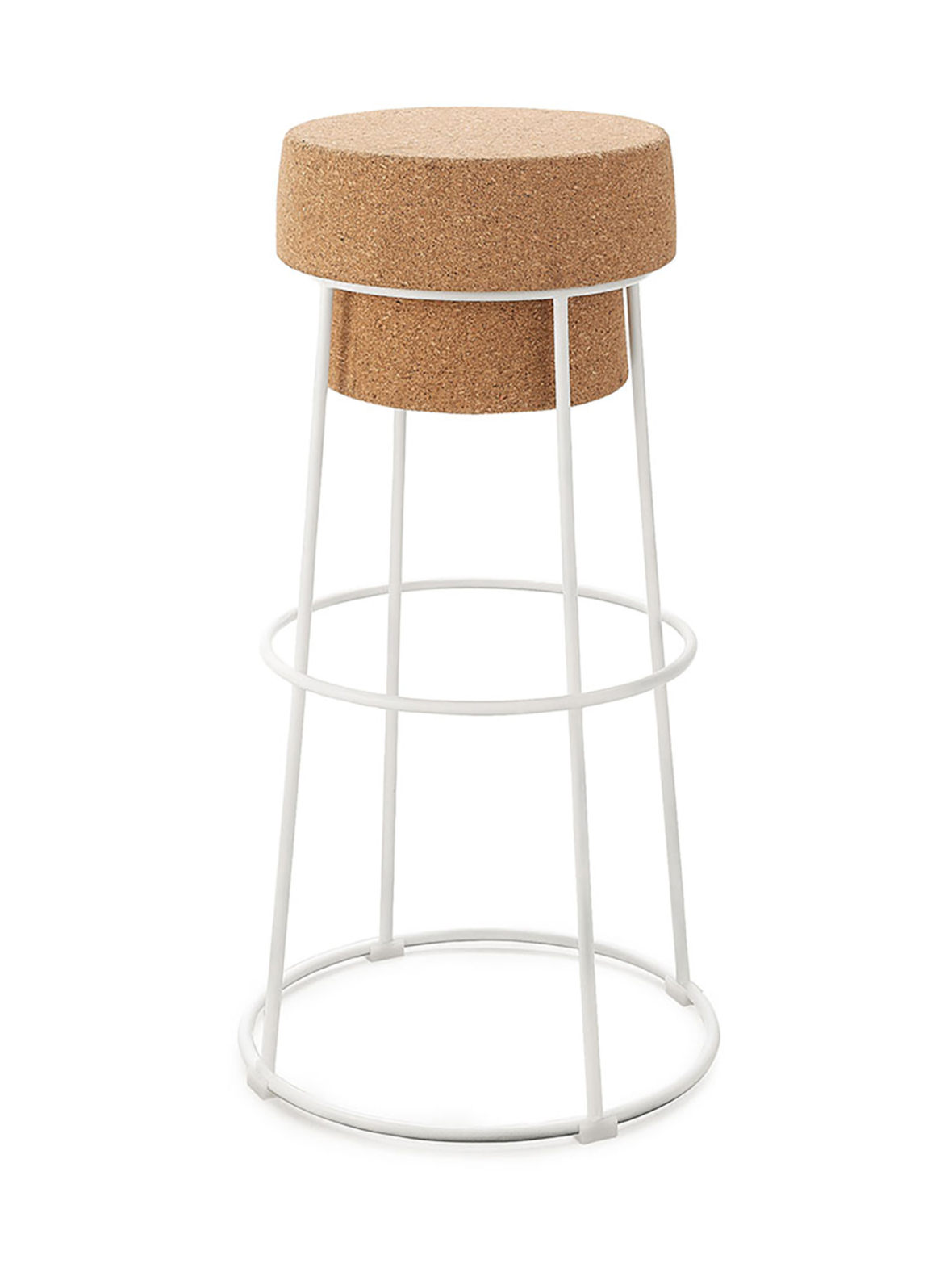 Bouchon baarijakkara 76cm valkoinen metallirunko