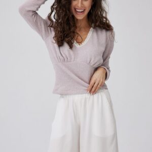 Flora Frill Blouse Lilac