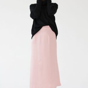 Feme Satin Skirt Pink