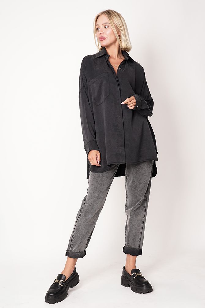 Długa Shirt Graphite Black
