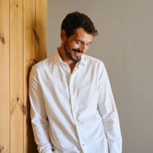 Castanio Flannel Shirt White