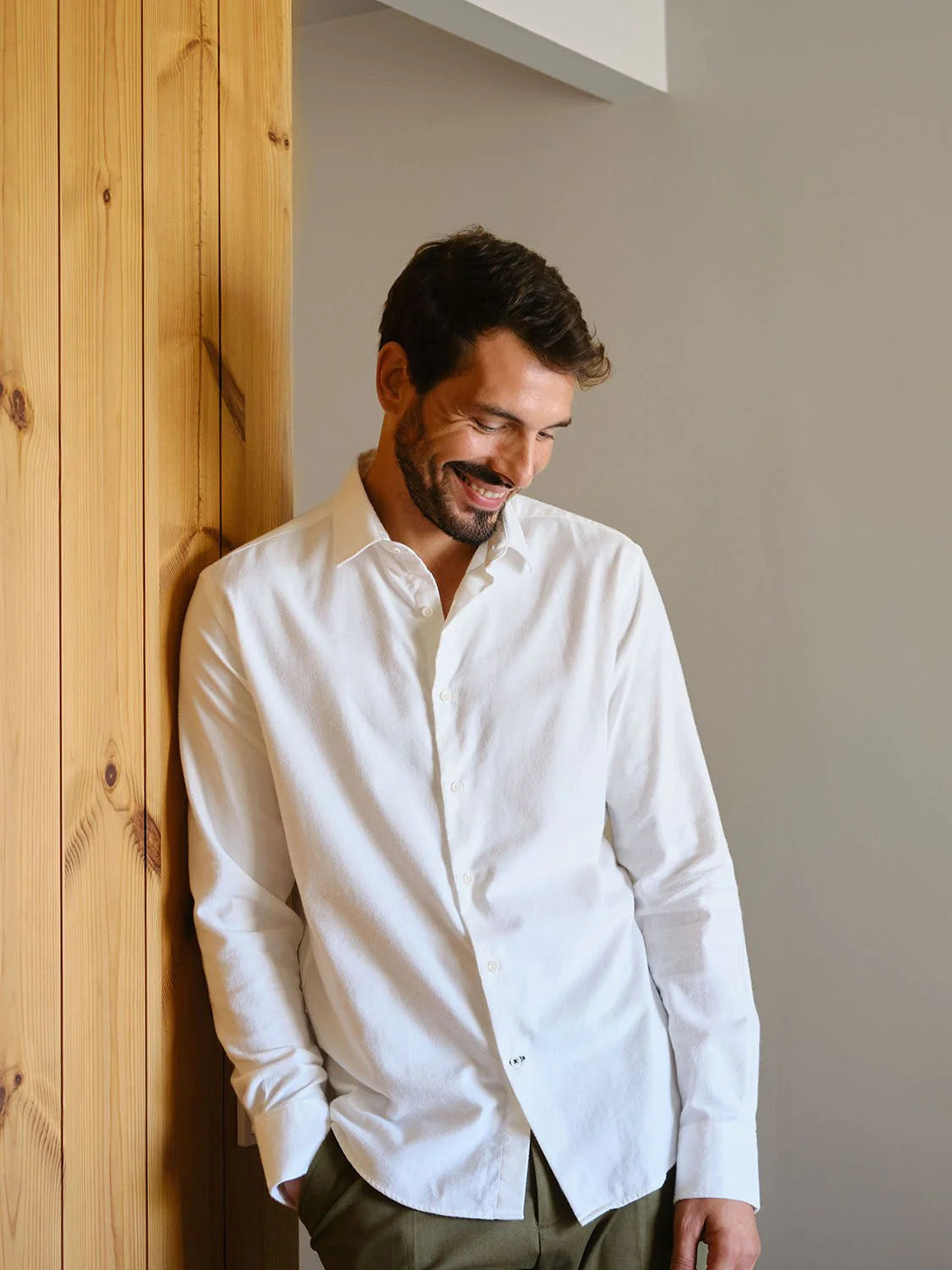 Castanio Flannel Shirt White