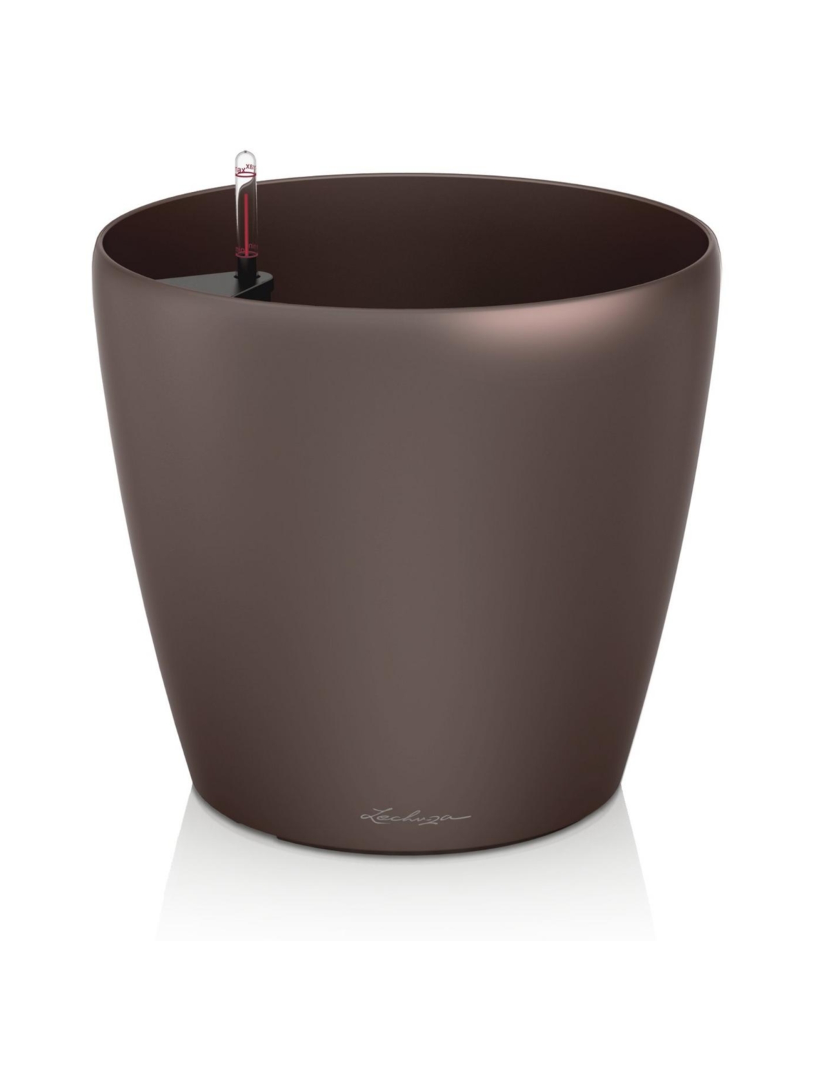 Classiko kiiltävä espresso metallic altakasteluruukku pyörillä, ∅60cm, korkeus 56cm
