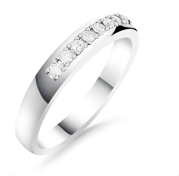 Silván timanttisormus 0,16ct, valkokultaa, vihkisormukset