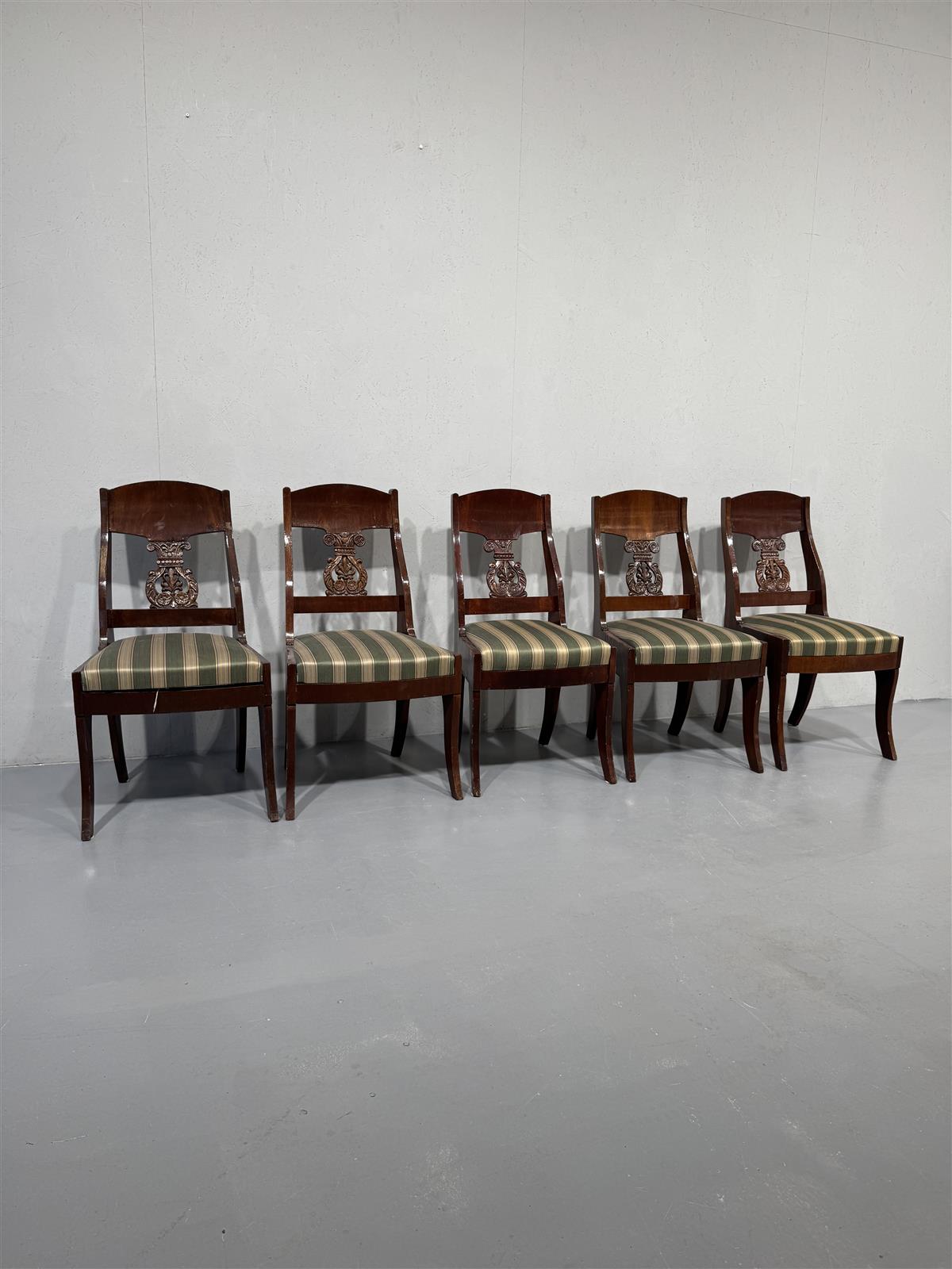 Biedermeier ruokatuolit (5kpl)