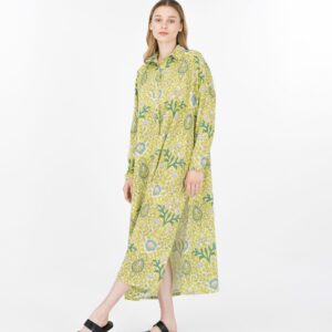 Paradiso Printattu Oversized Tunikamekko Keltainen/Vihreä
