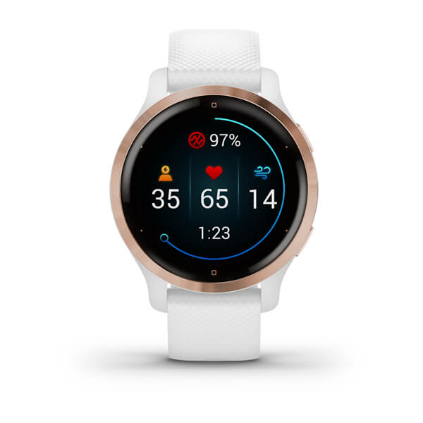 Garmin Venu 2S -älykello, Valkoinen/Ruusukulta