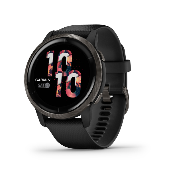 Garmin Venu 2 -älykello, Musta/Tummanharmaa