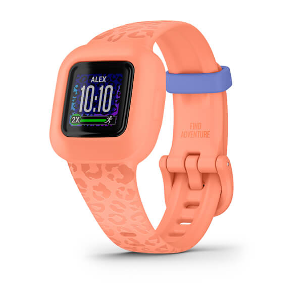 Garmin Vivofit jr. 3 -aktiivisuusranneke, peach leopard