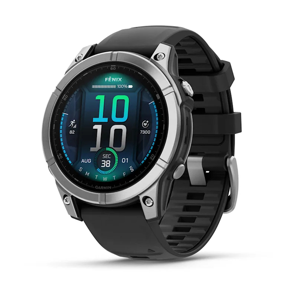 Garmin Fenix E -urheilukello, 47mm, AMOLED, teräs/musta