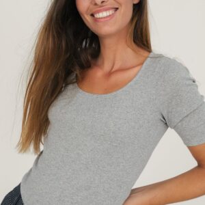 Shikine Top Grey Melange