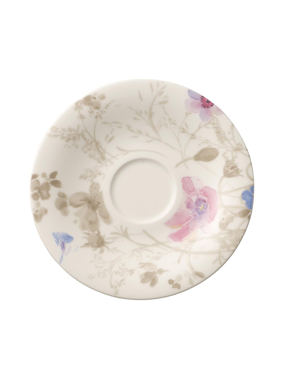 Mariefleur gris basic -kahvikupin aluslautanen 16 cm