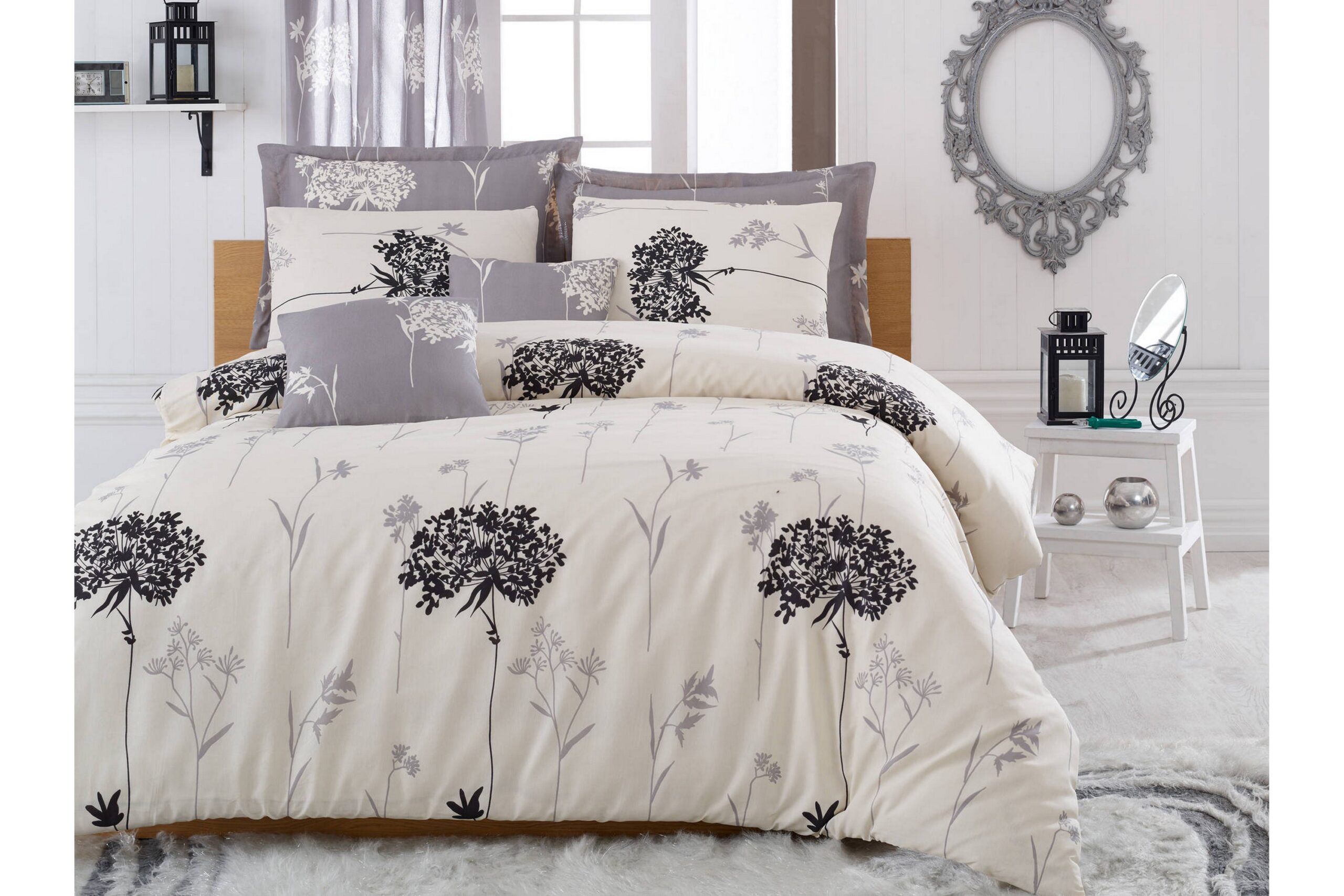 Pussilakanasetti Eponj Home Yhden 3-os - Harmaa/Beige/Musta