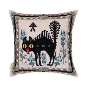 Scary cat velvet cushion cover -tyynynpäällinen