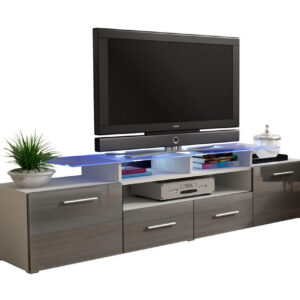 TV-taso Evora 194x39x39 cm - Valkoinen/Harmaa