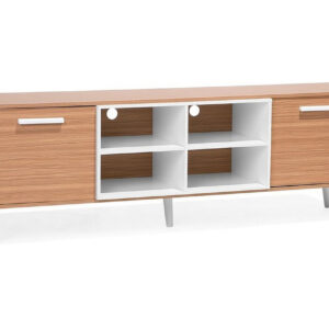 TV-taso Alloa 40x180 cm - Valkoinen/Ruskea