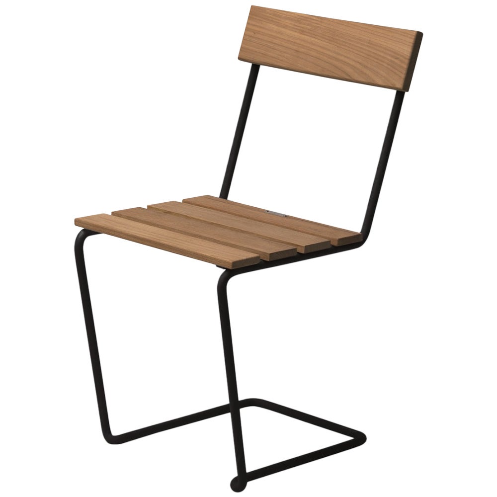 Grythyttan Stålmöbler, Tuoli 1 Käsittelemätön teak / musta runko