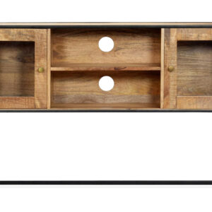 TV-taso 120x30x75 cm täysi kierrätetty puu - Ruskea