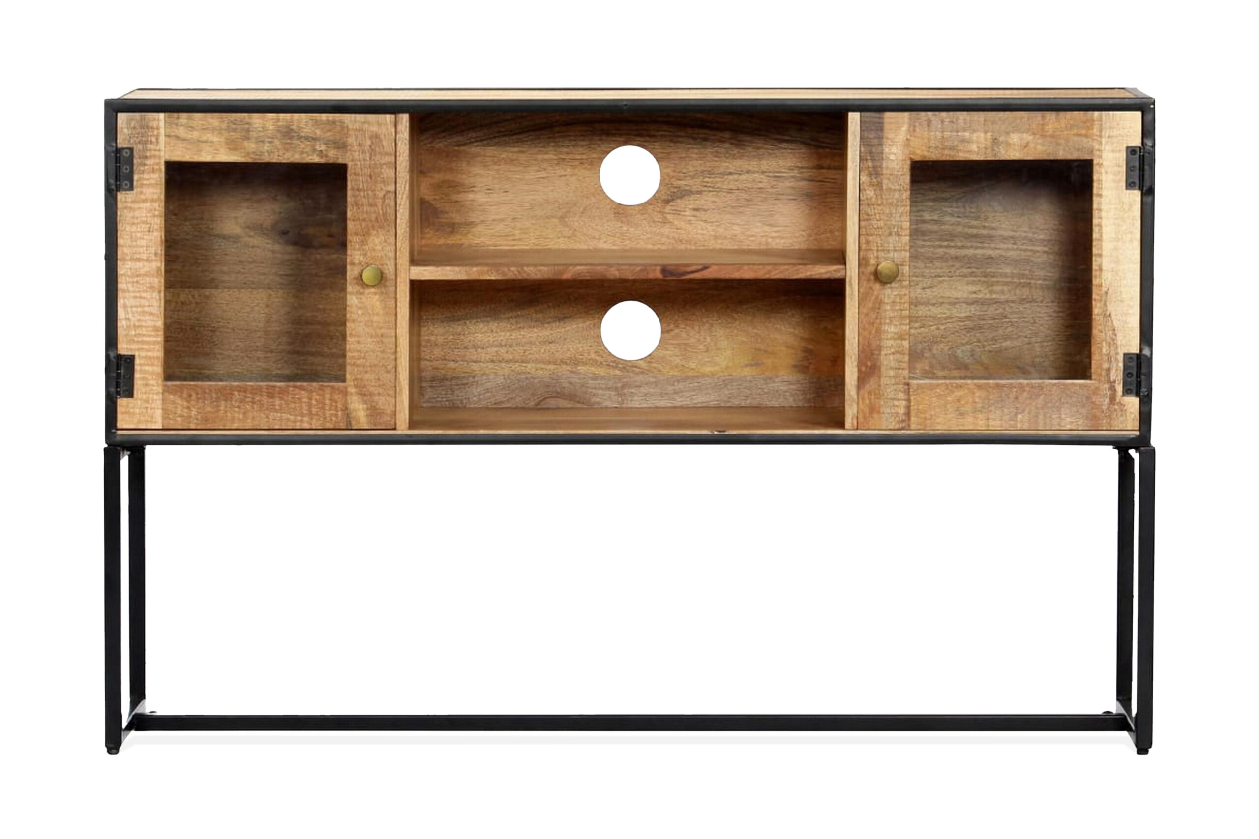TV-taso 120x30x75 cm täysi kierrätetty puu - Ruskea