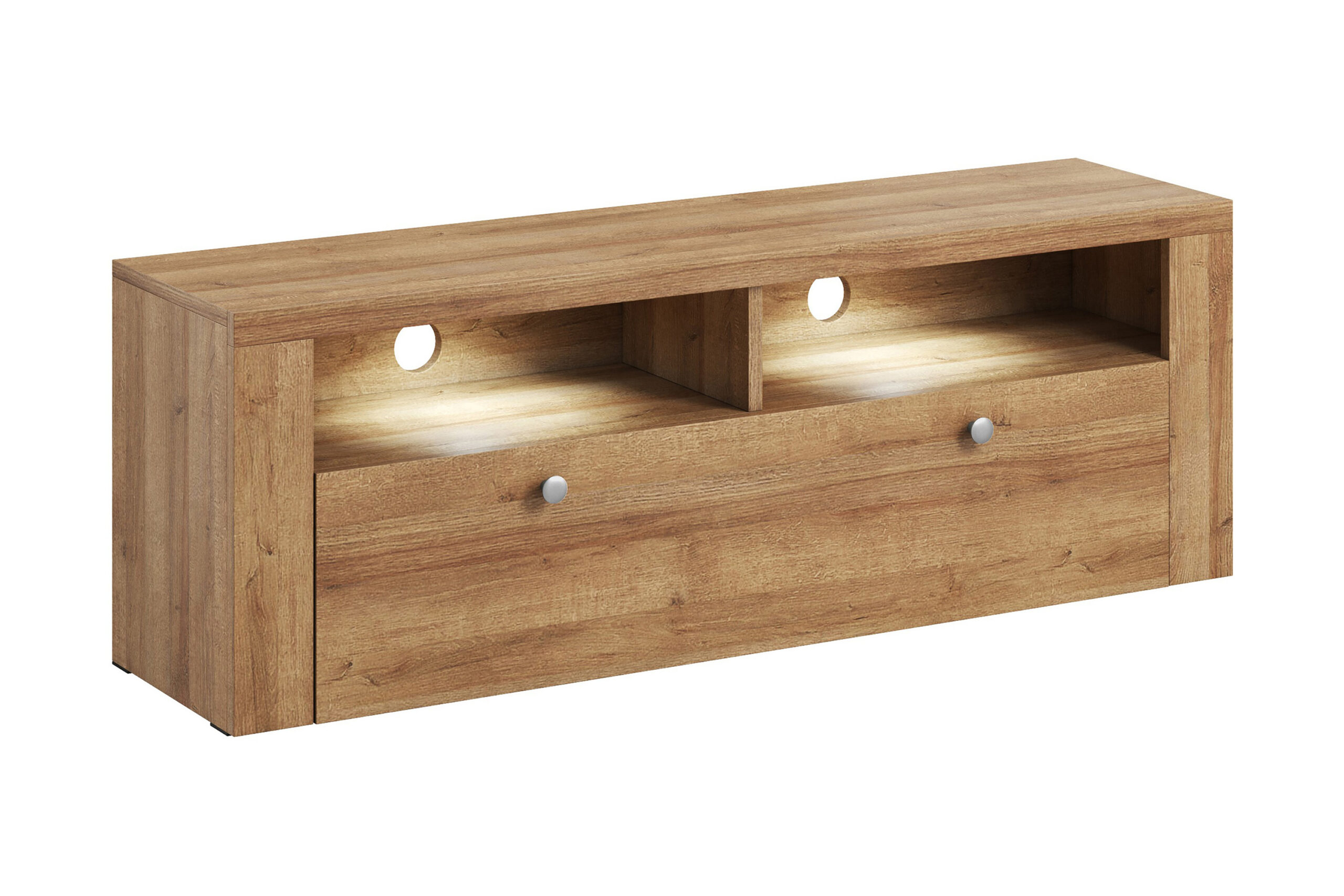 TV-taso Josephson 140 cm - Puu/Luonnonväri