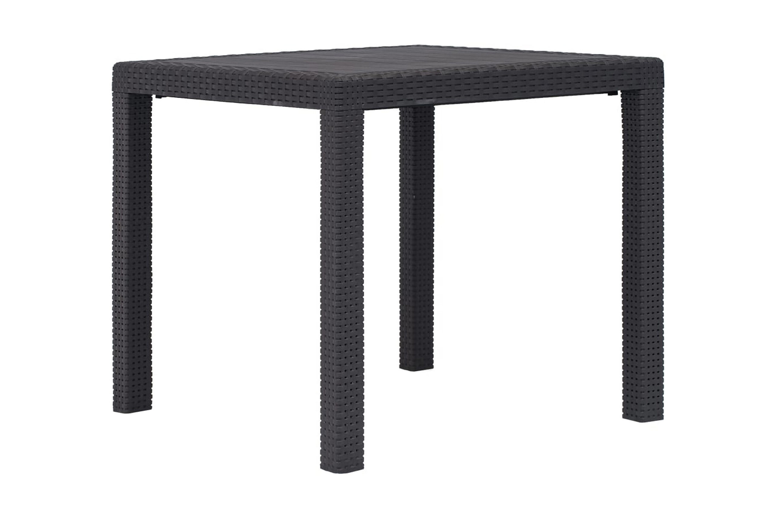 Puutarhapöytä rottinkityylinen muovi 79x79x72 cm ruskea - Ruskea