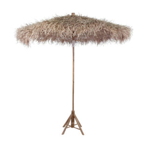 Aurinkovarjo bambu/banaanipuun lehdet 210 cm - Ruskea