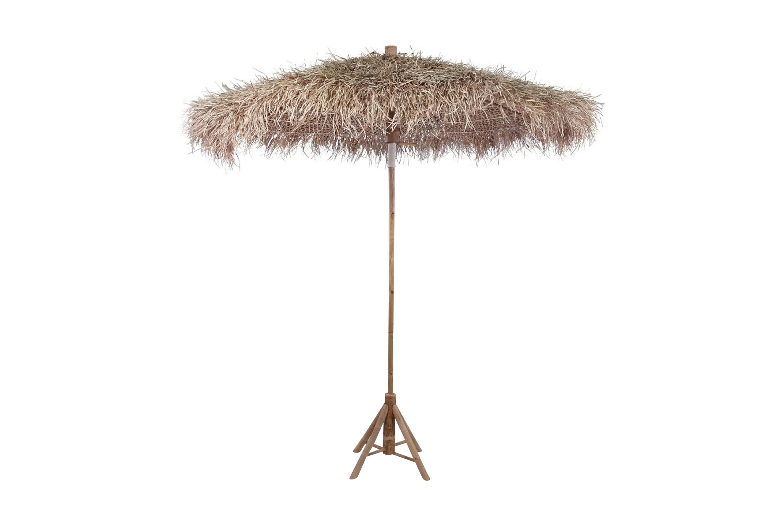 Aurinkovarjo bambu/banaanipuun lehdet 210 cm - Ruskea