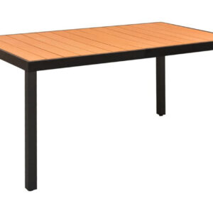 Puutarhapöytä ruskea 150x90x74 cm alumiini ja WPC - Ruskea