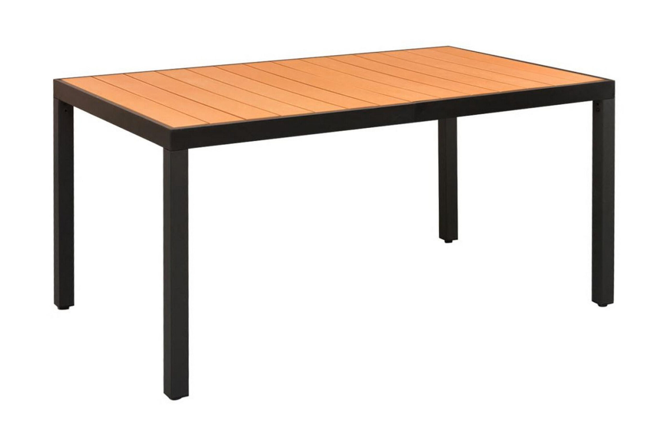 Puutarhapöytä ruskea 150x90x74 cm alumiini ja WPC - Ruskea