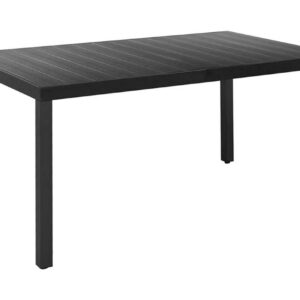 Puutarhapöytä musta 150x90x74 cm alumiini ja WPC - Musta