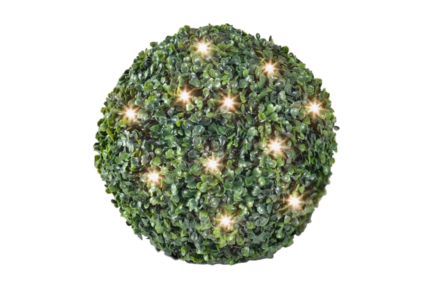 Keinolehtinen Puksipuu Pallo 35cm 2:lla Aurinkovoima LED - Vihreä