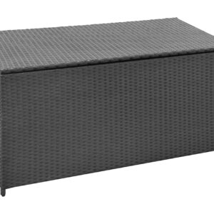 Puutarhan säilytyslaatikko musta 120x50x60cm polyrottinki - Musta