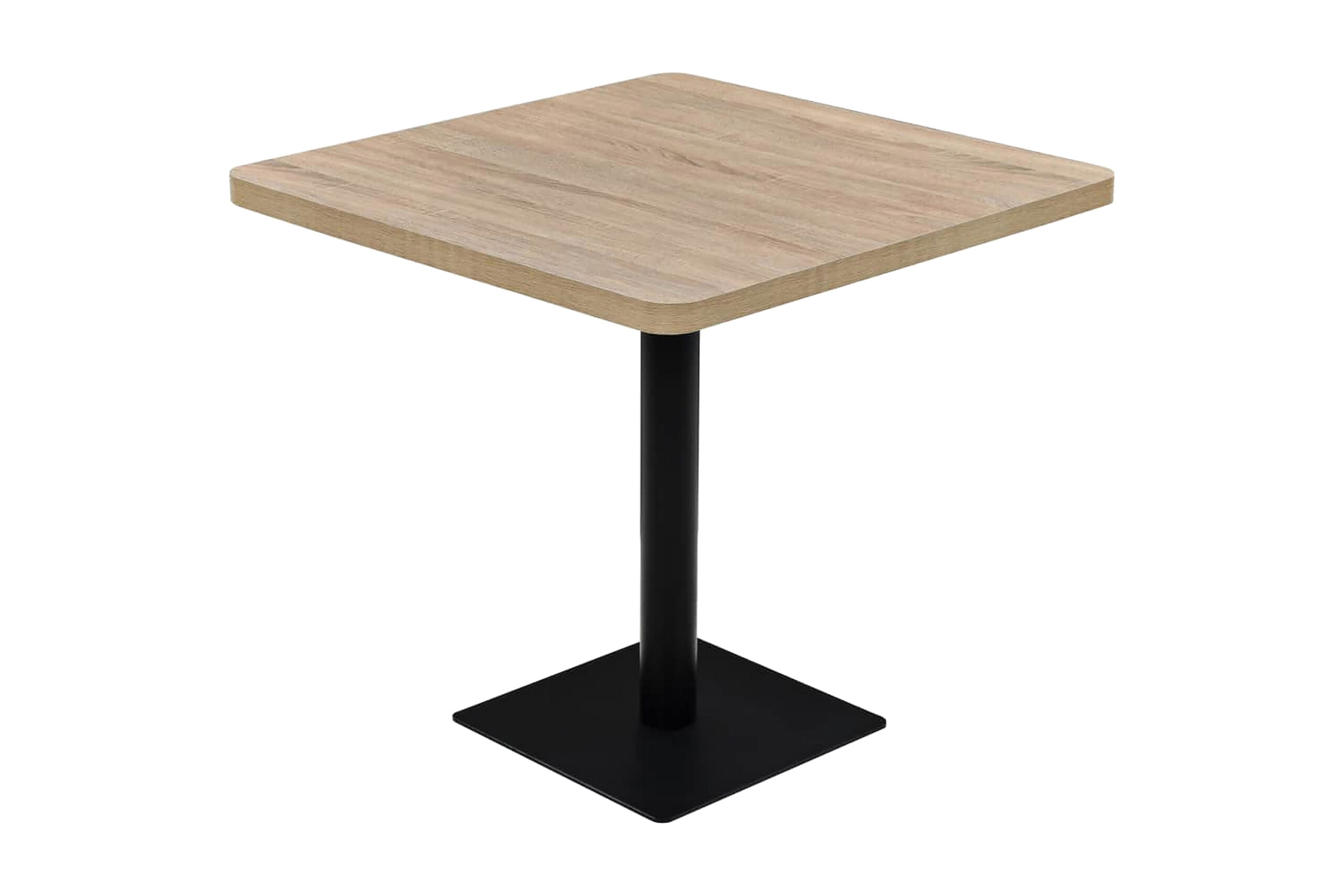 Bistropöytä MDF ja teräs neliö 80x80x75 cm tammenvärinen - Beige