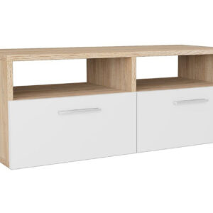 TV-tasot 2 kpl lastulevy 95x35x36 cm tammi ja valkoinen - Ruskea