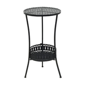 Bistropöytä musta 40x70 cm metalli - Musta